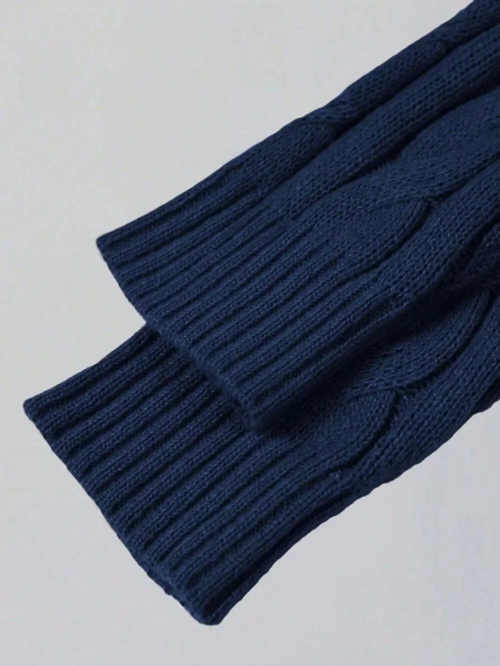 Blue Casual Men's Half-Zip Knit Polo Sweater